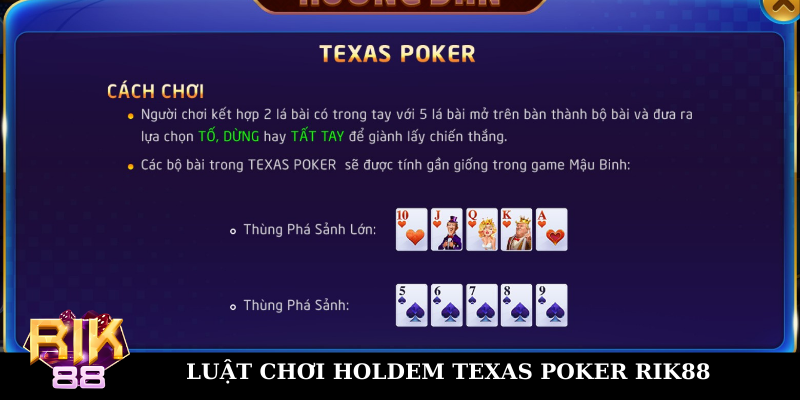 Luật chơi Texas Poker chi tiết từ A đến Z cần nắm